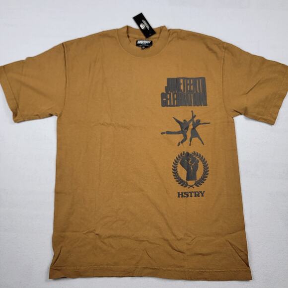 HSTRY by NAS Juneteenth Celebration Tshirt Brown Sz M (755) - Picture 1 of 5